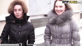 Two girls from the spa, fucked in the room with a hot blonde