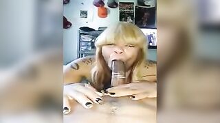 Black beauty fucked in a condom, showcasing her talent for oral skills