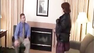 A fat woman satisfies her boss in this steamy scene