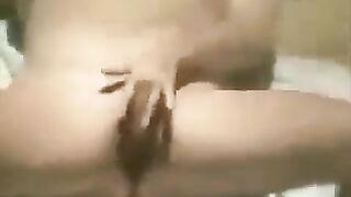 The camera captured the intimate moment of masturbation on the beach