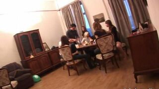 Two Russian students staged a gangbang at the party, inspired by swingers
