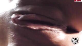 Homemade Huge Facial POV (HD) - Sloppy Blowjob - Natural Big Tits Beautiful Brunette Babe
