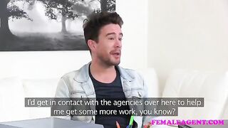 The guy is having fun with his girlfriend on the couch passionately
