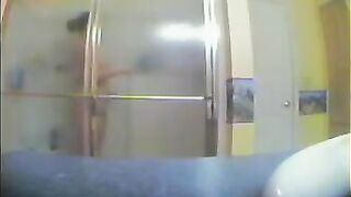 A girl took a shower, not knowing that there was a hidden camera