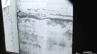 Peeping in the women's toilet from below, a daring act