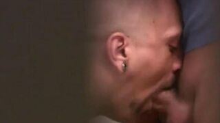 Guys fuck each other in the public toilet room