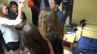Instead of paying, the girls offered the collector a rave party