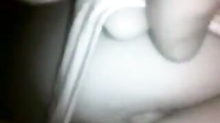 Babe agreed to sex only at night, her tight pussy on camera