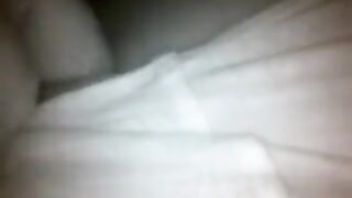 Babe agreed to sex only at night, her tight pussy on camera