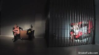 The guard caressed himself, being a hot guy