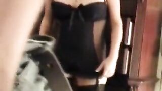 A hot wife who loves to be dominated wears a corset and gets fucked hard