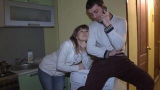My husband enjoyed watching his wife getting fucked right on the bed