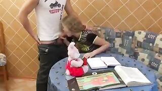 A schoolgirl offered herself to be fucked by her classmate in this hot vid