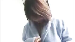 A Korean girl with big boobs gets fucked and comes