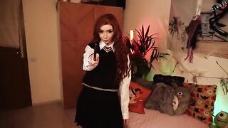 Hermione Granger gets fucked after lessons in this steamy Harry Potter cosplay parody