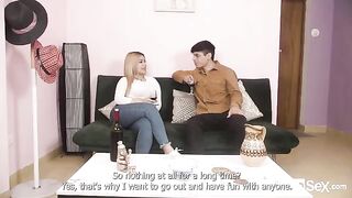 Tattoed busty Latina Blanca gets her tits full of cum