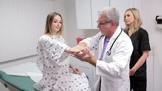 Ailee Anne gets her tight pussy smashed by pervert doctor and his assistant