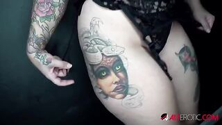 Tattooed and pierced slut Payton Preslee gets creampied hard