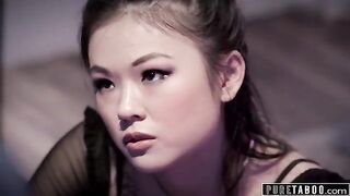 Lulu Chu seduces her stepdad's best friend at his wake in a taboo scene