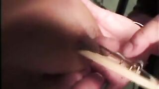 A girl with big tits is being violently abused in a BDSM twist