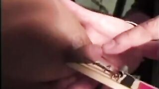 A girl with big tits is being violently abused in a BDSM twist
