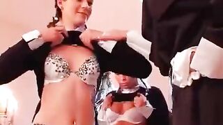 Nun forces three girls to have lesbian sex