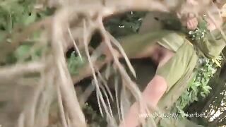 A peasant woman got fucked by a prince in the woods