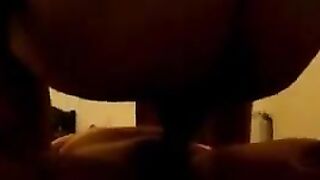 A woman with a sagging belly after childbirth fucks like a crazy person