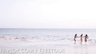 On the nudist beach, there was something to see today