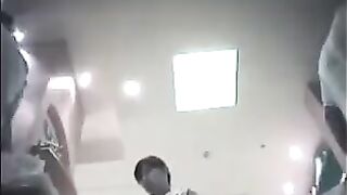The hidden camera at the checkout shoots girls under skirts