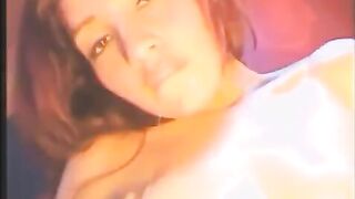 A girl was fucking herself with a vibrator in all holes, including her ass