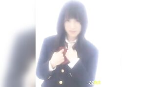 Hot Japanese school uniform solo action with a delicious young girl