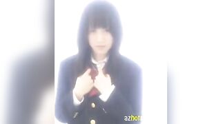 Hot Japanese school uniform solo action with a delicious young girl