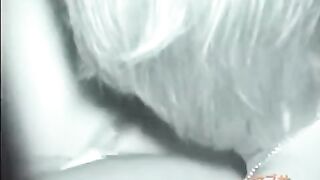 A guy got his cock sucked by a sleeping brunette with a hairy cunt