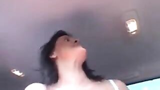 Three cool guys brought a whore to the forest and fucked her in nature