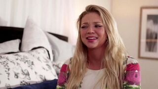 Two beautiful lesbians are stuck in bed and indulge in intimate play
