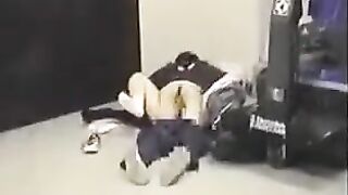 He lowered his pants and began to engage in intense anal action with his girlfriend