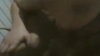 The fat wife has no shame and dances naked in front of her husband