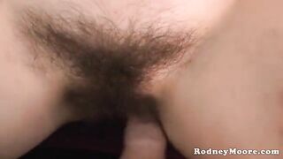 A girl with a hairy pussy seduced her neighbor to fuck