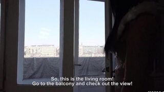 The tourist got accommodation for sex with a beautiful brunette