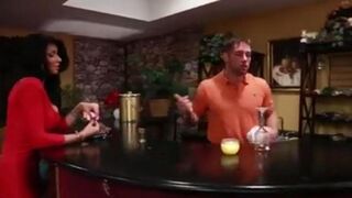 Sexy woman Christina has sex with the bartender