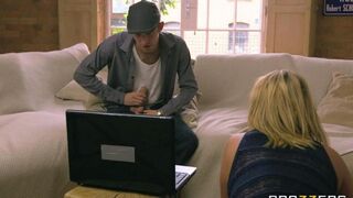 A depraved blonde MILF gets her big ass smashed by her daughter’s BF in 4K