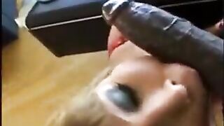 Big black cocks for supple girls in an interracial threesome