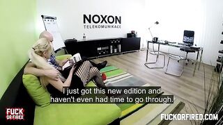 Fucking at the workplace is so nice, especially with a busty secretary