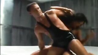 The fight turned into an oily sex with a beautiful brunette