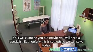 The cunning doctor checked the patient and had sex with her