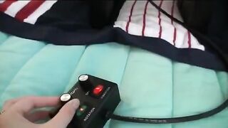 Three girls having fun with each other's bodies