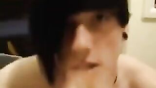 The guy is a big lover of swallowing sperm, his friends noticed