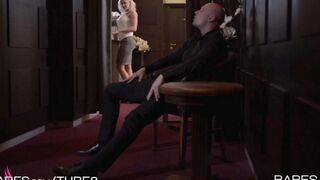 A nice blonde shows her sexual skills and experience