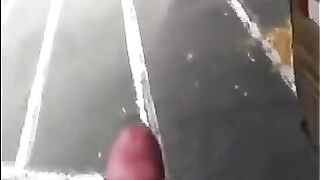 He could jerk off his big cock right on the street, but where’s the fun in that?